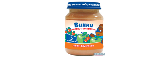 34566 картинка каталога «Производство России». Продукция Фруктовое пюре Яблоко и шиповник, г.Москва 2014