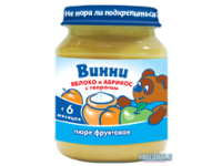 Пюре фруктовое с добавлением молочных компонентов Яблоко и абрикос с творогом