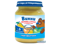 Пюре фруктовое с добавлением молочных компонентов Яблоко и груша с творогом