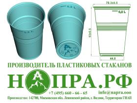 Пластиковый стакан для горячих и холодных напитков