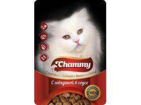 Корм для кошек ,  «Chammy» с говядиной, 85 гр