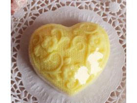 Жёлтое Вязанное сердечко - мыло 003101