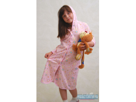 Детский трикотажный халат для девочки Flammber M856