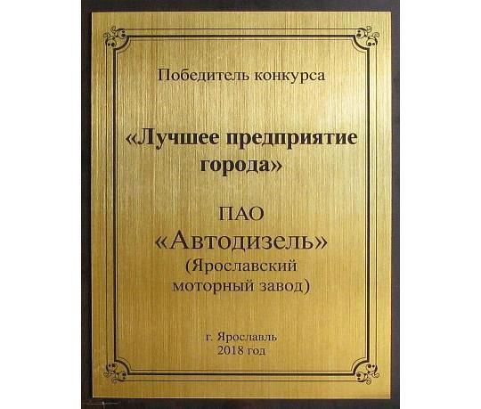 Фото 2 2018 г., награда от мэрии Ярославля