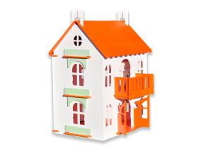 Цветной кукольный дом Арина из дерева