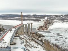 Строительство железнодорожного моста через Тулому Строительство железнодорожного моста через Тулому