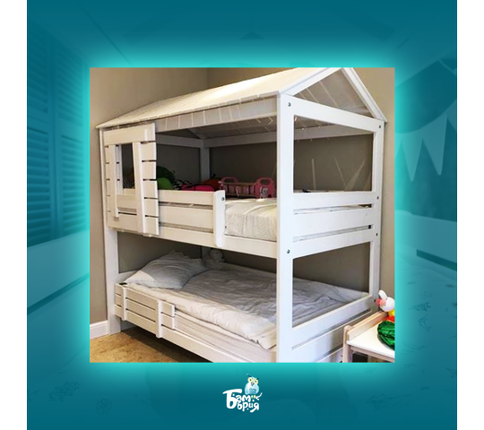 Фото 12 Двухъярусный домик кровать 2019