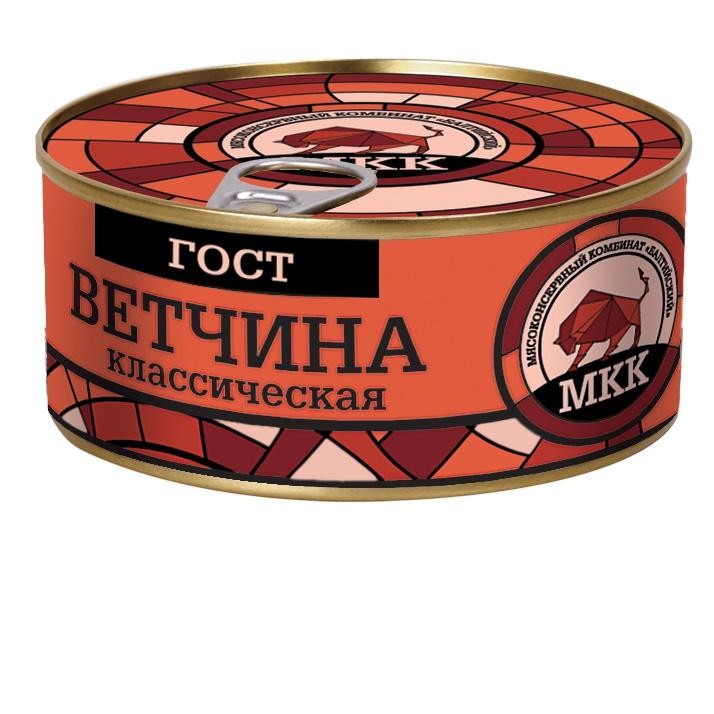 Ветчина классическая ГОСТ 325 гр. от производителя ООО «МКК «БАЛТИЙСКИЙ ...