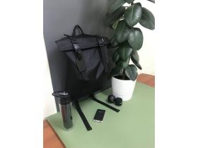 Рюкзак Roll-top Pro, черный/серебристый
