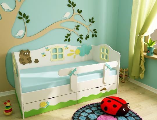 Фото 2 Детская одноярусная кровать «Винни», г.Санкт-Петербург 2020