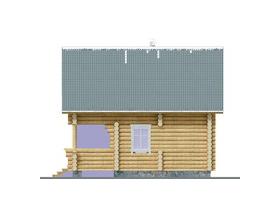 Деревянный дом с мансардой