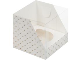 коробка для  капкейка с пластиковой крышкой