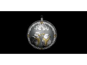 Серебряные новогодние шары