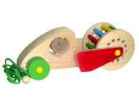 Игрушки из дерева. Подвижная игра Машинка «Трещотка»