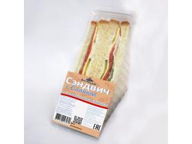 Сэндвич с салями и чесночным соусом