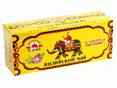 Фото 1 Чай чёрный с плодами шиповника в пакетиках с ярлычком. Серия «Три дружных слона» 2014