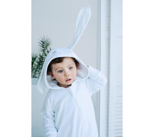 Костюм Зайчика для мальчика, костюм СЕРЫЙ Зайчик Лайт плюш, размер единый, рост 92-122, на 2-6 лет.