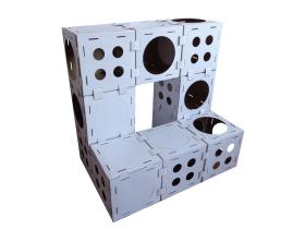 Модульный домик-конструктор для кошек
