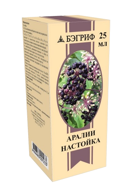 Бэгриф. Настойка аралии. Настойки Бэгриф. Боярышник настойка Бэгриф. Аралии настойка (фл. 25мл).