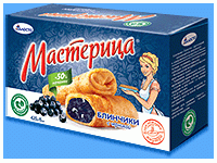 Замороженая выпечка - блинчики «Мастерица» с черникой