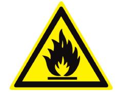 Фото 1 Предупреждающие знаки. "Пожароопасно. Легковоспламеняющиеся вещества" 2014