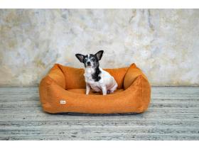 Лежанка для собак и кошек 60*45 см цвет оранжевый