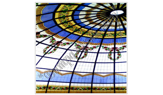 Фото 10 Витражные потолки, светильники и купола 2014