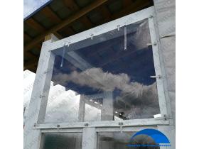 Прозрачные мягкие рулонные окна для террас/беседок