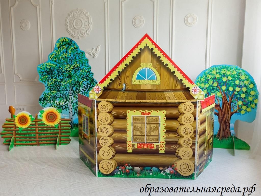 Кукольный театр теремок. Декорация домик для детского сада. Ширма-домик (теремок и т. П. Декорация домик для детского сада.