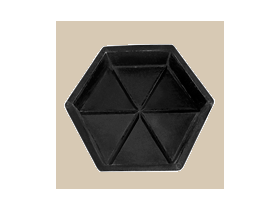 Тротуарная плитка (пластиковая форма) Клевер (гладкий) 267×225×50