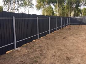 Забор из профнастила с двухсторонним покрытием