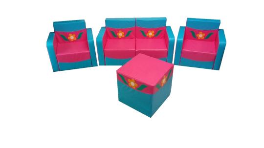 Фото 24 Детская игровая мебель Аленький цветочек голубой / розовый 2022