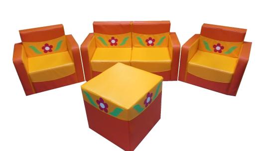 Фото 29 Детская игровая мебель Аленький цветочек оранжевый / желтый 2022