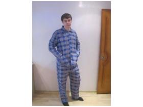 Пижама мужская, ткань — бязь пл. 125 гр/м2 (клетка)