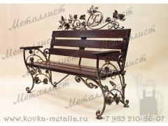 Фото 1 Кованая  скамейка С 11, г.Москва 2022