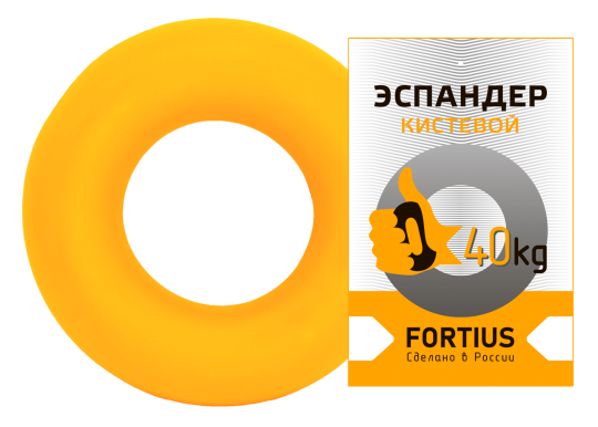 Фото 5 Эспандер кистевой "Fortius" 40 кг. (желтый) 2023