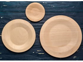 Тарелки одноразовые деревянные