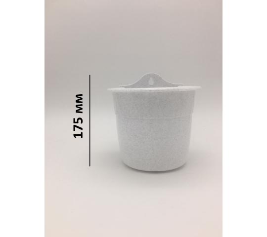Фото 4 Кашпо настенное 2 литра, цвет белый мрамор, г.Ижевск 2023