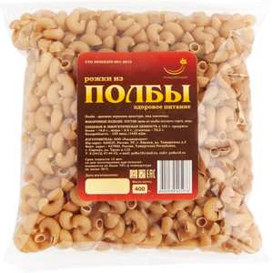 Рожки из полбы от производителя ООО «Торговый дом Рондапродукт ...