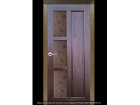 Дверь остеклённая, массив сосны Модерн №2 ДГО дуб 6