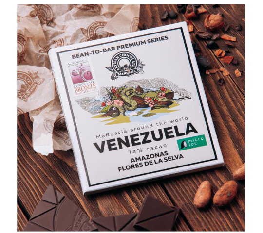 680581 картинка каталога «Производство России». Продукция Шоколад Venezuela Amazonas flores de la Selva 74%, г.Тамбов 2023