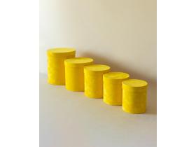 Коробки круглые матрёшки 5 в 1 Жёлтый Бархат