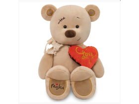 Мягкая игрушка медведь Misha с сердцем