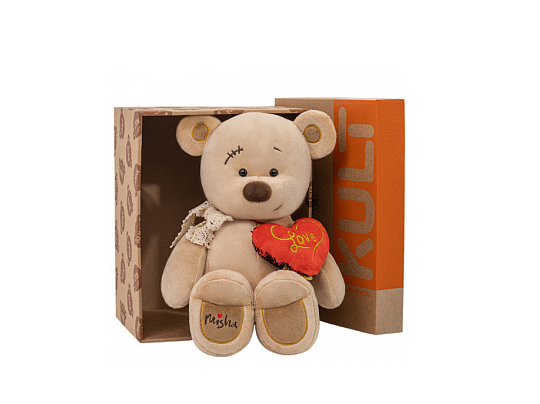 Фото 2 Мягкая игрушка медведь Misha с сердцем, г.Смоленск 2024