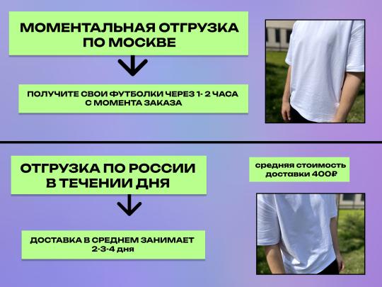 Фото 4 Футболки оверсайз 240гр, г.Москва 2024