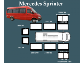 Стекло MERCEDES SPRINTER левое (с форточкой)