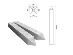 ЖБ сваи С30.20 (200х200 3000)
