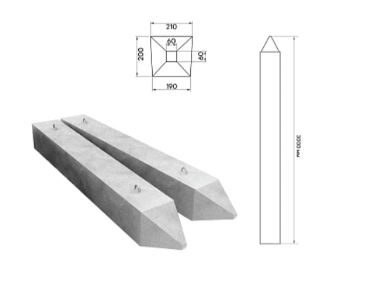 Фото 2 ЖБ сваи С30.20 (200х200 3000), г.Королев 2025
