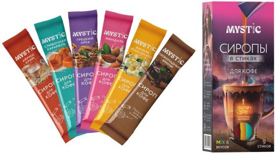 750549 картинка каталога «Производство России». Продукция Набор сиропов Mystic Bliss 3 вида 10 мл* 9 шт, г.Новосибирск 2025