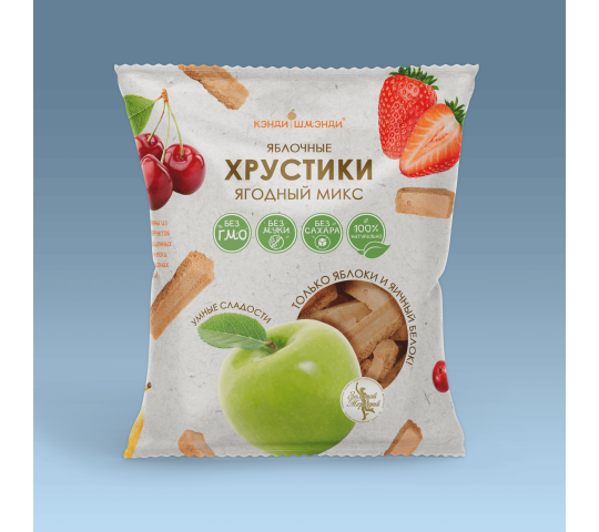 750656 картинка каталога «Производство России». Продукция Яблочные Хрустики «Ягодный микс» 50 гр, г.Москва 2025